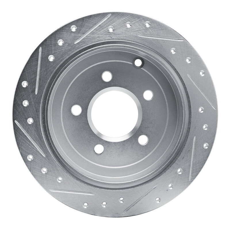 Buick Rendezvous Brake Rotor (1) - Rear Right - R1 Concepts - Drilled & Slotted - Silver - `01-`07